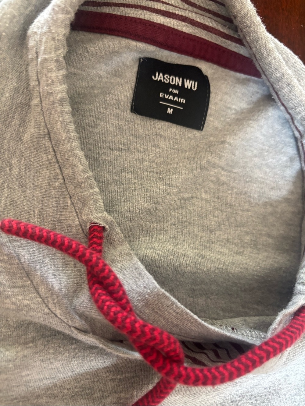 JASON WU For EVAAIR Gray Pullover Long Sleeve High-Low Hem Relaxed Fit Top SZ M